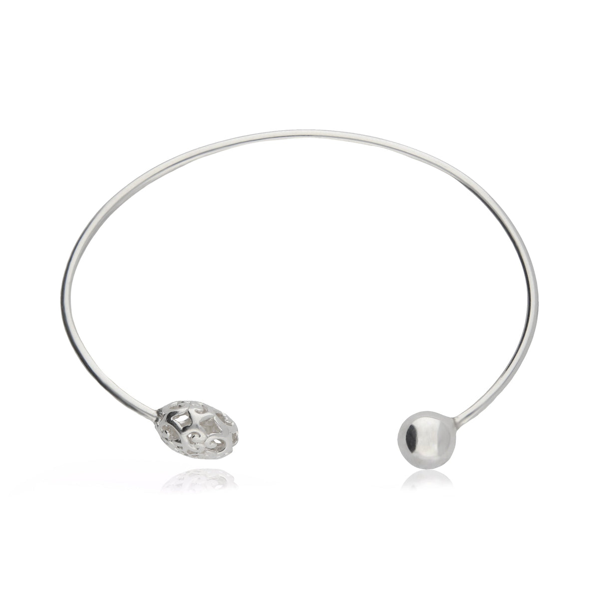 Brazalete Mujer Plata 925 Elia Sphere Open