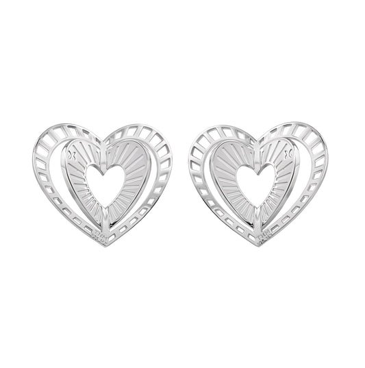 Studs 925 Silver Women Valentina Corazon Destellos