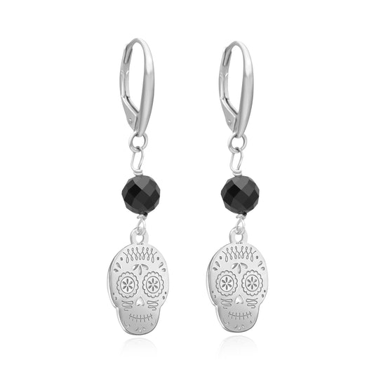 Earrings 925 Silver Women Calaverita Ónix Anamora by Tanya Moss