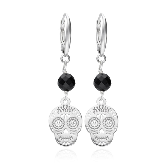 Earrings 925 Silver Women Calaverita Ónix Anamora by Tanya Moss