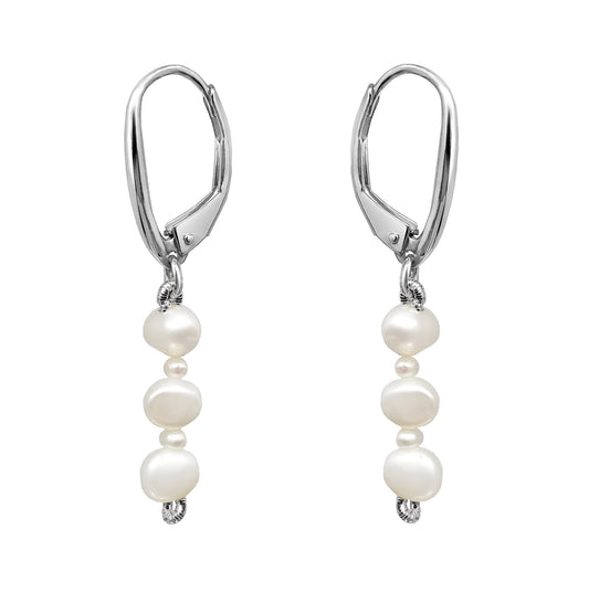 Earrings 925 Silver Women Marina Pearls Chica / Long Anamora by Tanya Moss