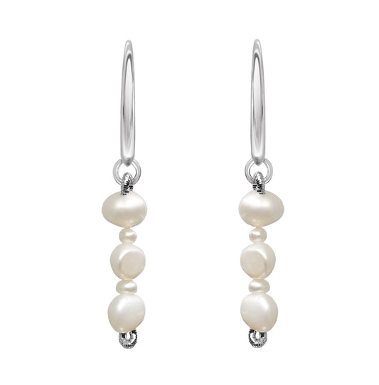 Earrings 925 Silver Women Marina Pearls Chica / Long Anamora by Tanya Moss