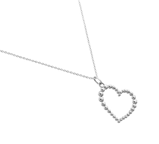Pendant 925 Silver Women Burbujas Heart Long Anamora by Tanya Moss