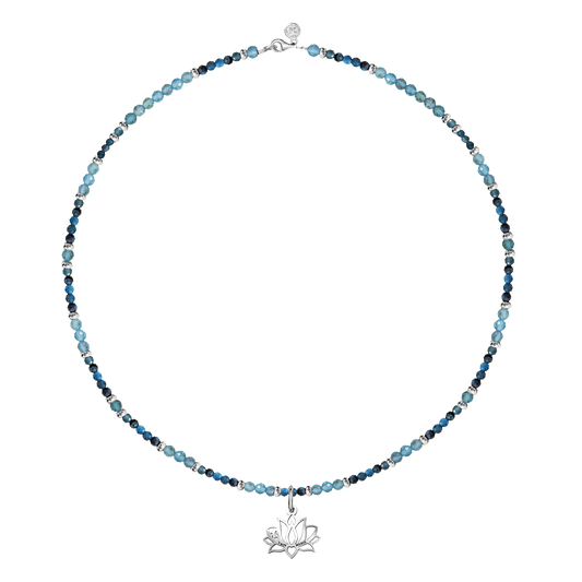 Necklace 925 Silver Women Zen Loto Apatite