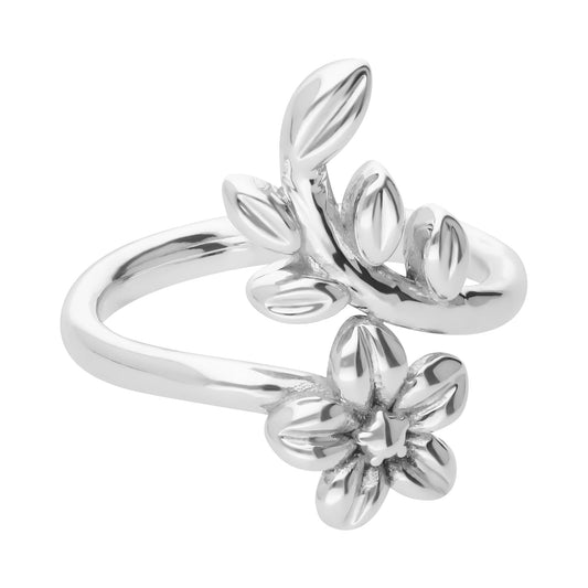 Anillo Love Message Cruzado Flower Leaves